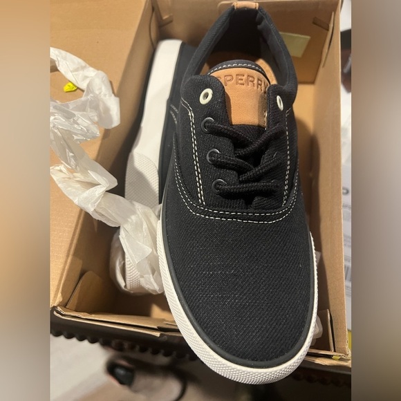 S49. NWT Sperry Striper CVO Noir Black Men’s 5.5/37.5EU - Picture 2 of 5